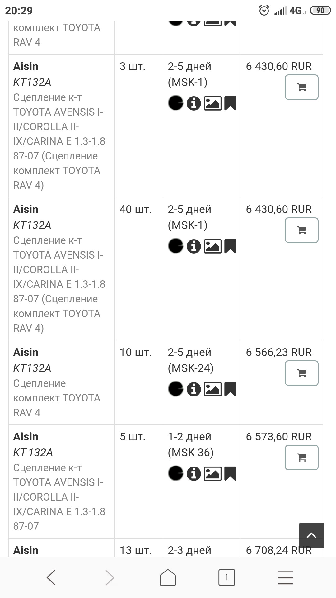 Помогите с выбором сцепления?! — Toyota Avensis II бензин, 1,8 л