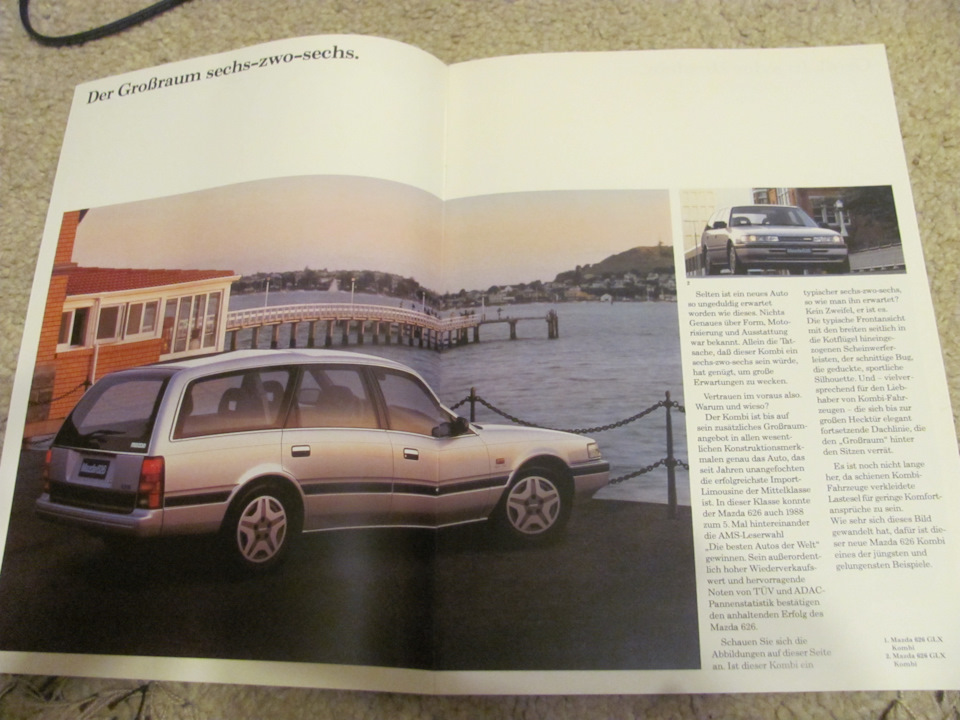 Брошюры 626 kombi/capella cargo. — Mazda 626 III (GD) бензин, 2 л