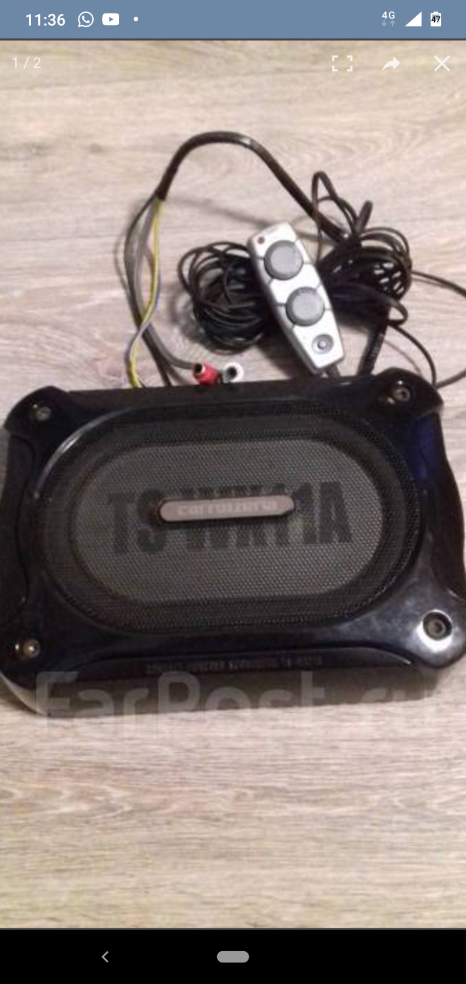 Сабвуфер Pioneer Carrozzeria TS-WX11A — Toyota Avensis II бензин