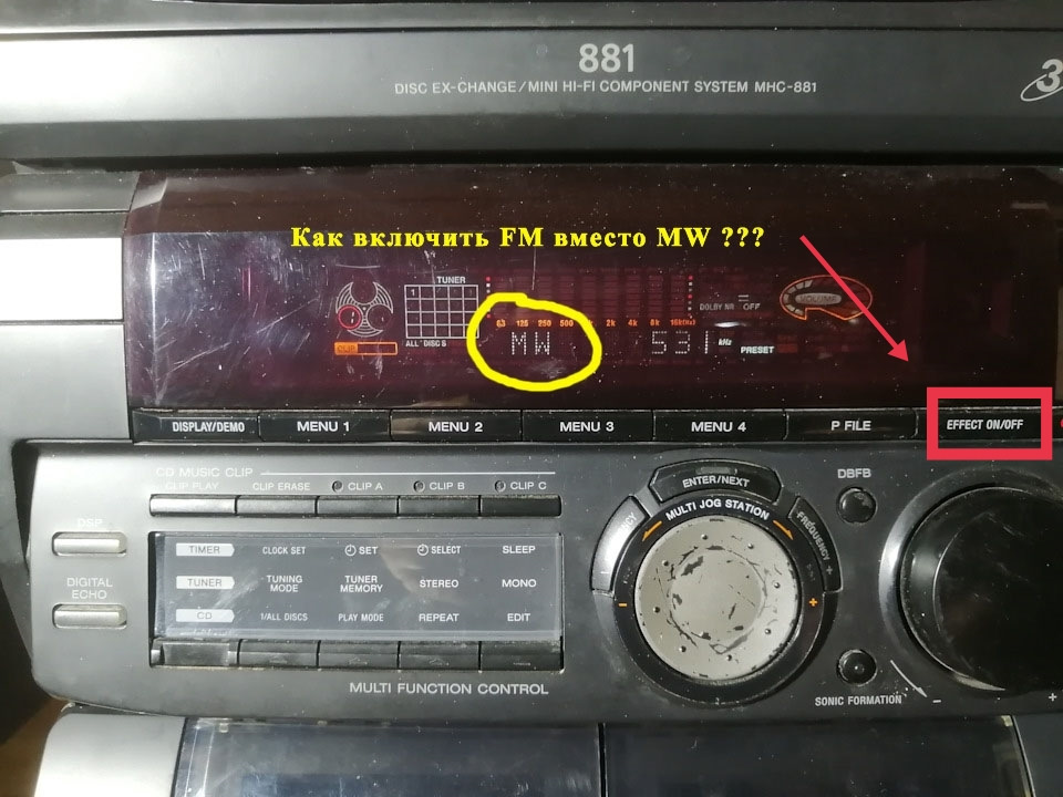 みんページ Помогите разобраться с тюнером в SONY MHC-881 Почему не включается