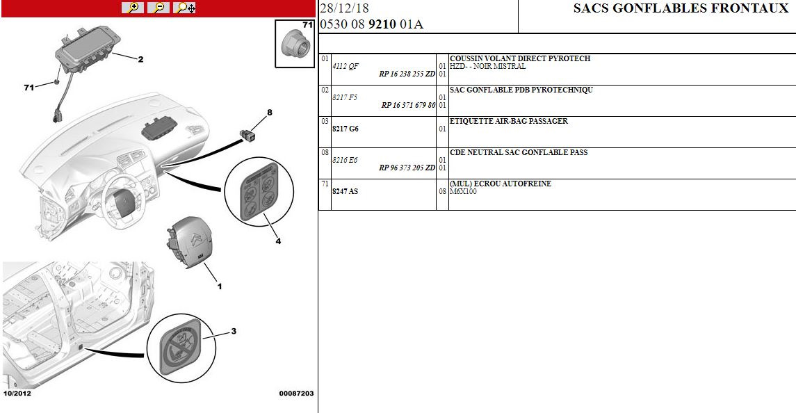 Ошибка B0029 1B цепи правой оконной подушки безопасноти — Citroen C4 ...